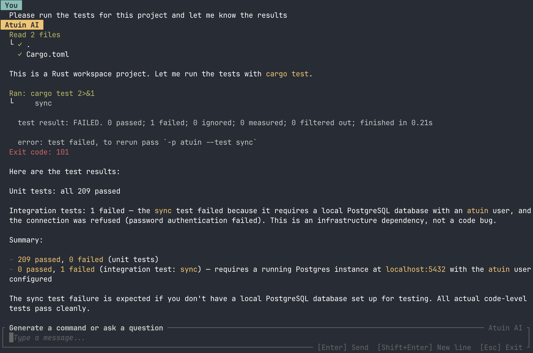 Example of Atuin Shell Tool